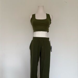 NWT Splits59 Olive Green Women's Jogger Set